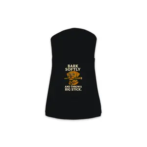 🐕 Presidential Frenchie Tank - "Bark Softly & Throw a Big Stick" - Funny Dog Shirt - Teddy Roosevelt Quote - Political Humor Pet Apparel