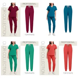 NEW Pet Hospital Work Clothes Scrub Set Beauty Salon Uniforms Pockets Health Services Suit Comfortable Medical Surgical Uniforms