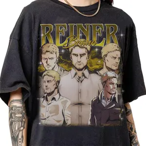 Vintage Reiner Braun Bootleg 90s Shirt, Reiner Braun Graphic Tee, Reiner Braun Sweatshirt Gifts, Reiner Braun Attack on Titan Vintage Tee
