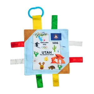 Utah State Tag Toy Crinkle Square That Teaches Facts