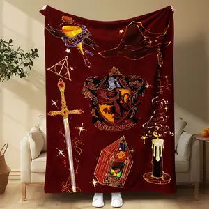 Griffindor Theme Soft Blanket, Perfect Gift for Family/friends, Ideal for Study/nap, Pet Bedding, Bedroom Decor, Christmas/birthday Present, Warm Blanket