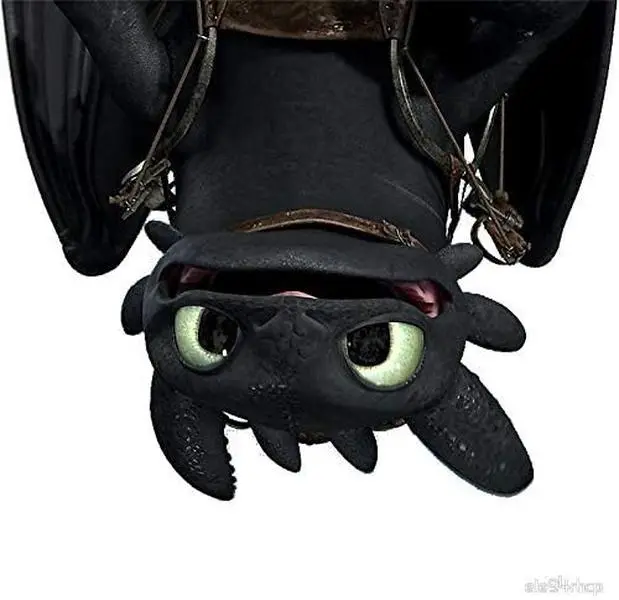 Upside Down Toothless - Sticker Graphic - Auto, Wall, Laptop, Cell, Truck