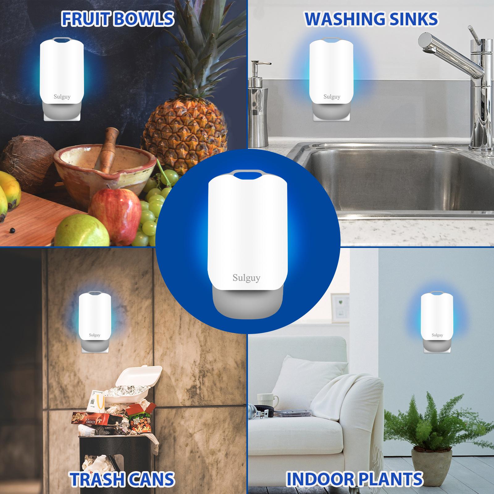 Sulguy Plug-in Flying Insect Trap, Indoor Bug Zapper for Mosquitoes, Flies & Gnats, with 2 Refill Cartridges, Ideal for Home, Office & Hospital