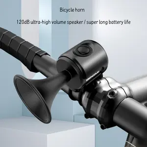 Bicycie Horn, 120dB Bike Bells IPX4 Waterproof Bike Bell with 300mAh Battery Operated Electric Horn for Mountain/Road Bike/Scooters Adult and Kids
