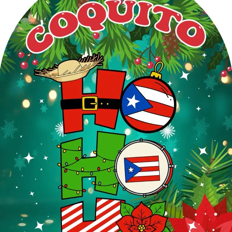 Coquito Brand 3”x 3.5” Coquito Bottle Labels Stickers  Inch Festive Design for Holiday Sales or Gifts 12 Stickers Per Order Ideal for Bottle Decor Coconut Festival Decoration