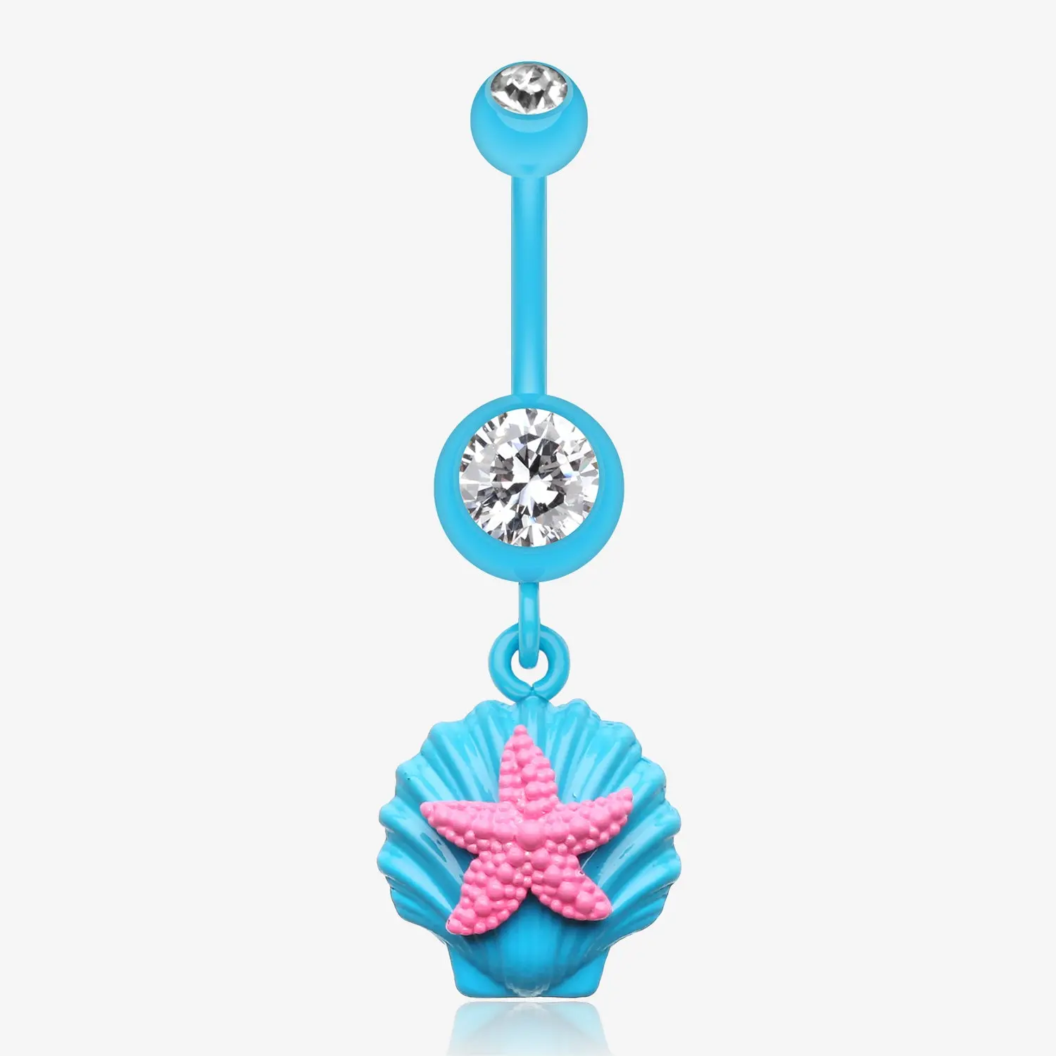 Ariel's Starfish Shell Belly Button Ring