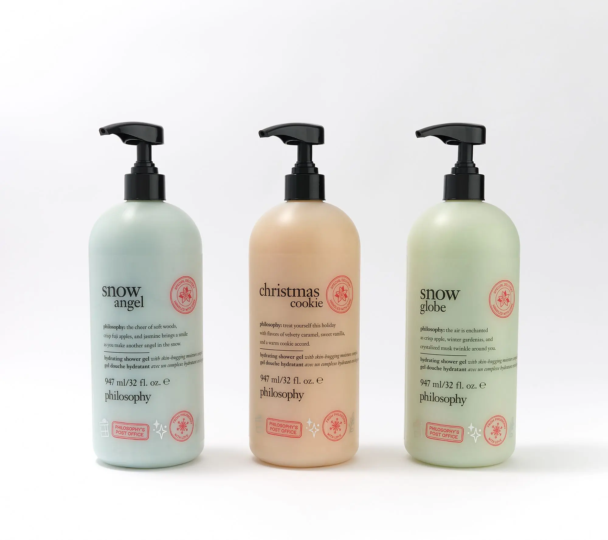 philosophy 32oz holiday treat shower gel trio