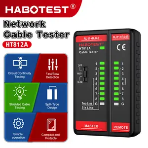 HABOTEST HT812A Multi-Function Network Cable Tester RJ11/RJ45 Dual-Use Type LED Display NC/HDMI Repair Low-Power Portable