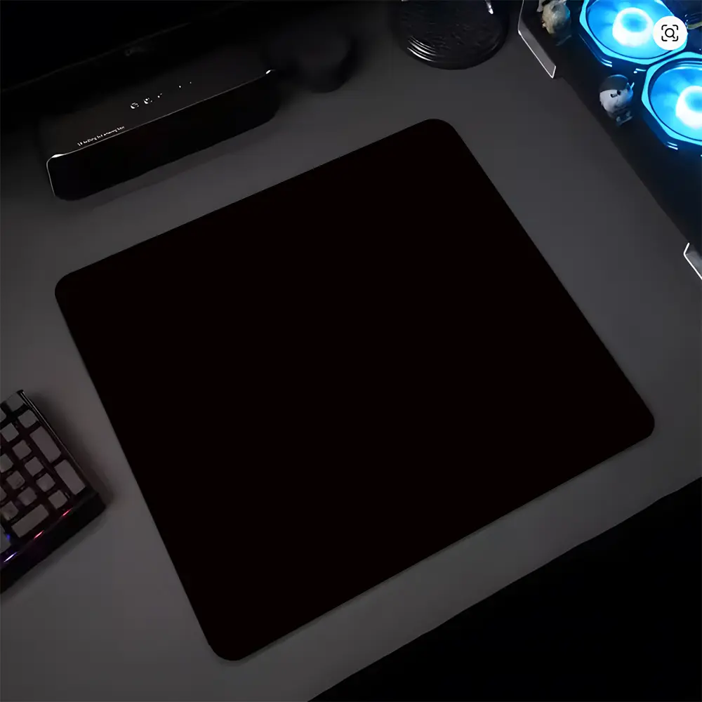 Cool Black Large Gaming Glass Mouse Pad, High Quality Reinforced Glass Gaming Mouse Pads, Aesthetic Waterproof Washable Smooth Hard Desk Mat, Gaming Mousepad, Computer Mouse Pad