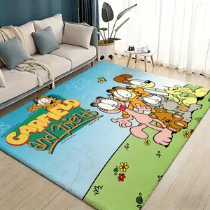 G-Garfield Floor Mat Flannel Rugs Soft Warmth Floor Mat Thickened Non-Slip for Room Home Decor Door Mat Strong Water Absorption Upgraded Anti-Slip Backing Easy to Clean