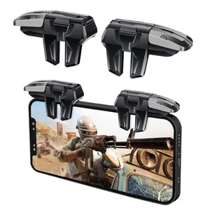 PUBG  Trigger, 6 Fingers Mobile Phone Trigger Controller Compatible for PUBG/Rules of / Out,  Aim & Shoot Trigger And Smartphone Joystick for  & Android Phones
