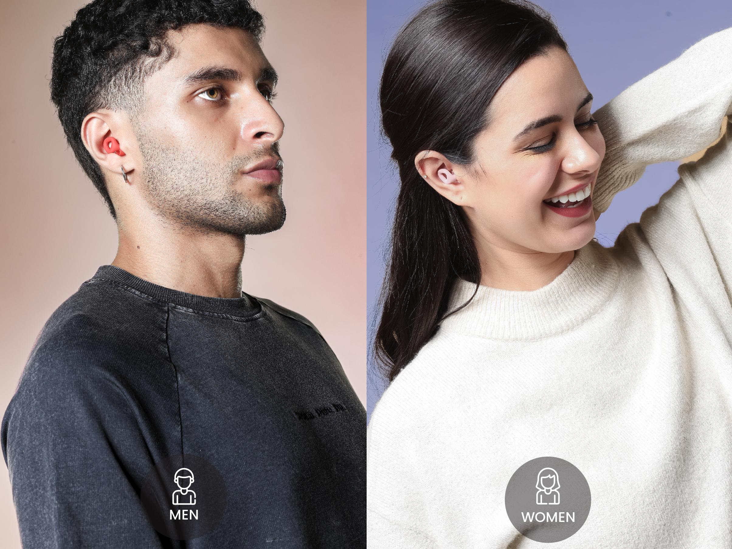 ZENZ Unwind Earplugs - Soft and Comfortable Design for Relaxation and Noise Reduction - Red