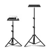 Adjustable Folding Portable Tripod Projector Stand with Tray, Desktop Laptop Holder and Floor-Mount Storage Rack, Home Office Essential