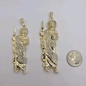 SAINT JUDE RELIGIOUS PENDANTS gold-plated with store's set 2 sizes no chain just pendants