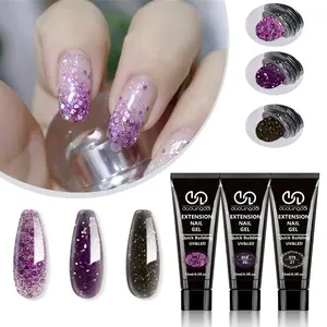 Dld Three Color Extension Glue Set, Builder Extension Gel, High Transparency Lightweight Adhesive, Salon Grade Nail Shape Preferred, Natural Luxury Feel