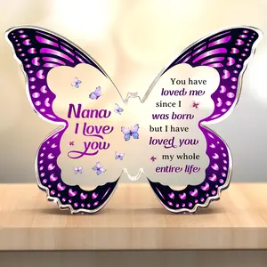 Nana Gifts, Christmas Gifts for Nana, Nana Birthday  from Grandchild - Butterfly  Plaque for Christmas Valentines Mothers Day Thanksgiving