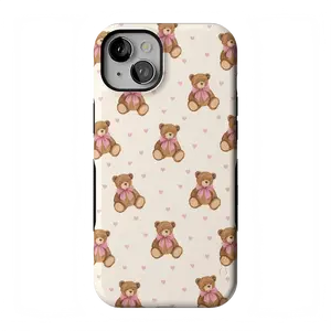 Casely iPhone 15 Plus Case | Cuddle Up | Teddy Bear | Bold Protective Design | Compatible with MagSafe