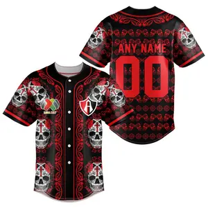 LIGA MX Atlas F.C Special Dia De Muertos Design Baseball Jersey