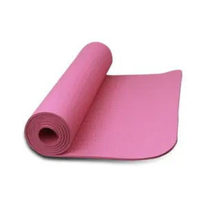 Eco Yoga Mat 72" 6mm thickness with Carrying Strap Pink