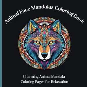 Animal Face Mandalas Coloring Book: Charming Animal Mandala Coloring Pages for Relaxation