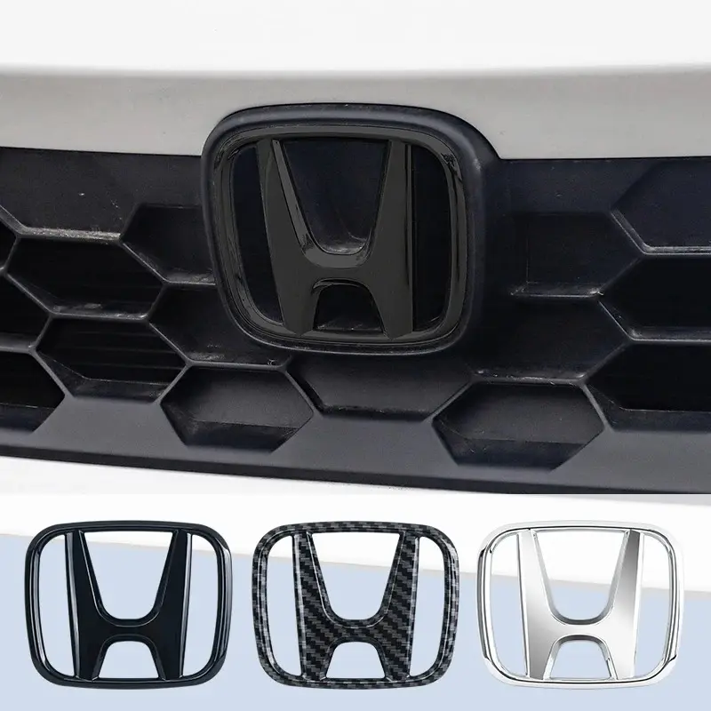 3D ABS Car Emblem Front Head Grill Hood Bonnet Emblem Rear Tail Bumper For Honda Civic 2006-2015 8th 9th 9.5th generation Civic