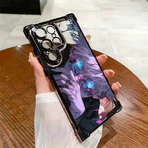Japanese Anime Boy Phone Case Suitable for Samsung Galaxy S25, S24, S23, S22 FE Ultra Plus 4G/5G - Shockproof Transparent Soft Back Cover Protection Protective