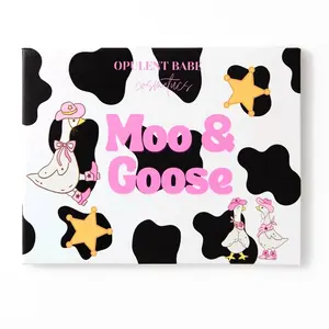 Moo & Goose 12 Shade Eyeshadow Palette Glitter, Shimmer, & Mattes Shades - Opulent Babe Cosmetics