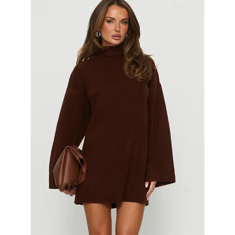 oh polly knit dress Jolessa Ruffle-Trim Pointelle-Knit Mini Dress in Scarlet Red