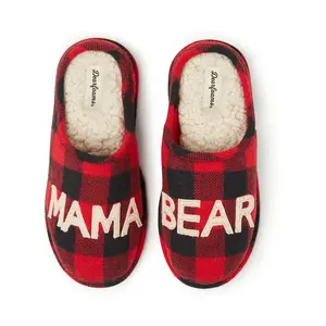 Dearfoams Mama Bear Matching Christmas Slippers