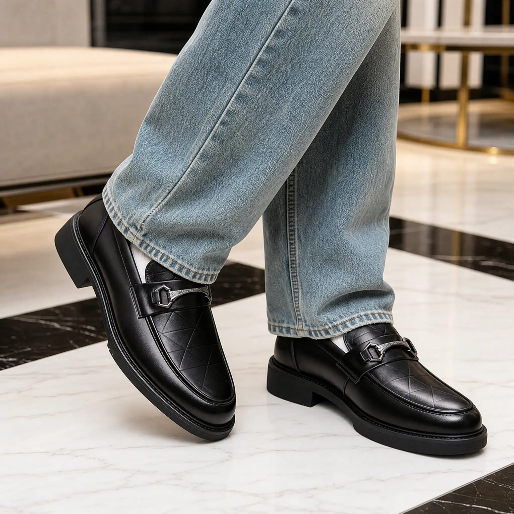 Ubetif Men's Tassel Decor Business Penny Loafers - Classic Slip-On Flats, Business Casual Shoes, Comfortable Lightweight Breathable Leather Dress Footwear with Stable Flexible Sole tiktokshopbacktoschool
