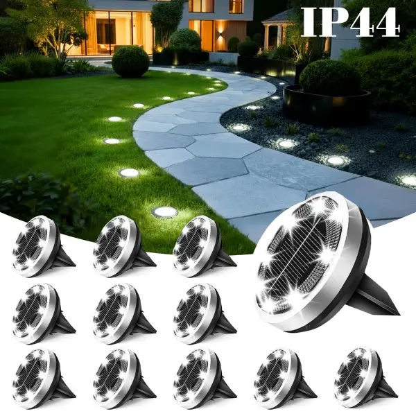 Underground Waterproof Solar Mini Light Outdoor Garden Walkway Driveway Backyard Decor Cool White & Warm White Lighting
