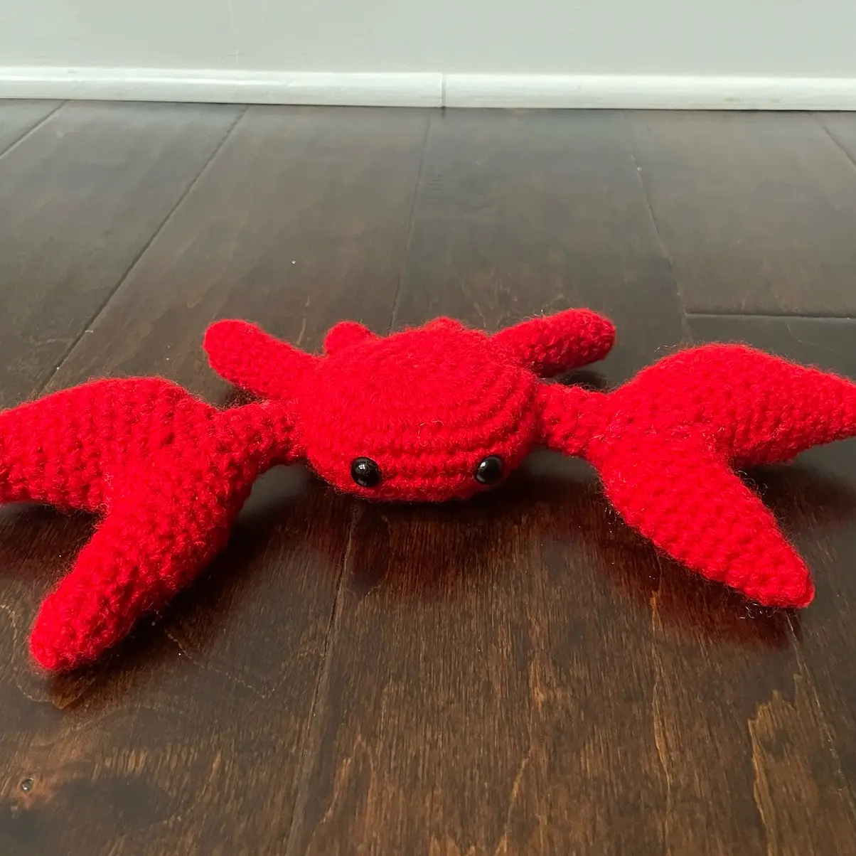 Handmade Crochet Red Crab Amigurumi Plushie