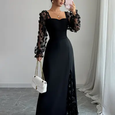 Fit and Flare Birthday Dress with Sleeves - TikTok Shop Fit and Flare Birthday Dress with Sleeves - TikTok Shop