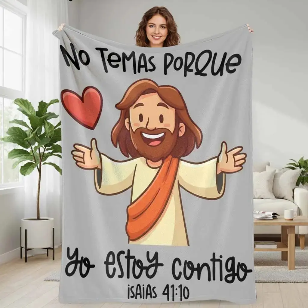 Cozy plush Bible verse blanket for your quiet moments