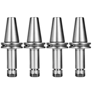 VEVOR 4Pcs CAT40 Tool Holder ER16 Collet Chuck Set length 100mm Chuck Tool Holder Set Mill Holder for CNC Engraving Machine Milling Lathe(4Pcs CAT40 ER16 100mm)Summervibes