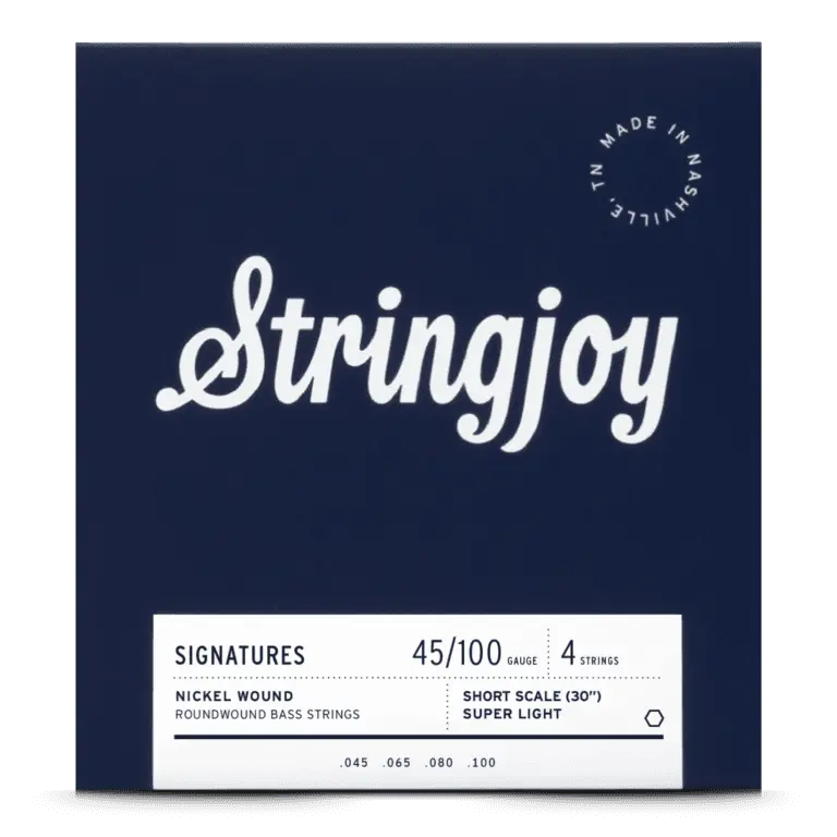 Stringjoy Nickel Plated Roundwound Bass Guitar Strings - 4-String Short Scale, 45-100 Super Light Gauge, Flavor Town Signatures, Taste