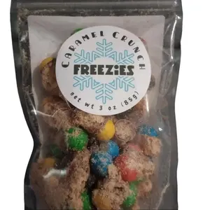 Caramel Crunch Love It Size Crunchies Snack Chocolate Puffed Treats Bite-Sized Sweet Dessert with Premium Quality Ingredients & Perfect Flavor Balance US Made Freezies 3 oz Pack