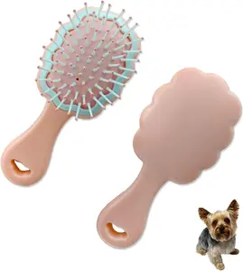 Gentle Cloud Air Cushion Brush Small Dogs Grooming with Gift Box, Fit for Yorkie, Shih Tzu, Pomeranian, Maltipoo, Maltese, Toy poodle, Puppy Essentials (Pink)