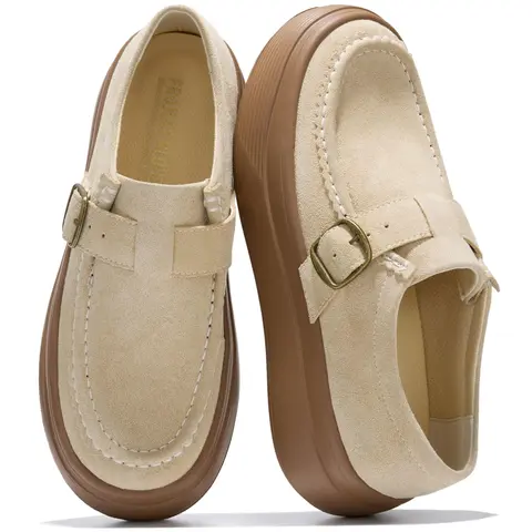 Project Cloud Women's | Genuine Leather Platform Sneakers | Smartform Insole | Lightweight | Non-Slip - Della