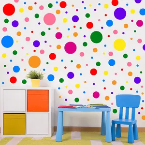 1240Pcs Polka Dot Colorful Boho Peel and Stick Removable Round Circle Rainbow Wall Stickers for Girls Baby Playroom Nursery Classroom Bedroom Living Room Decor