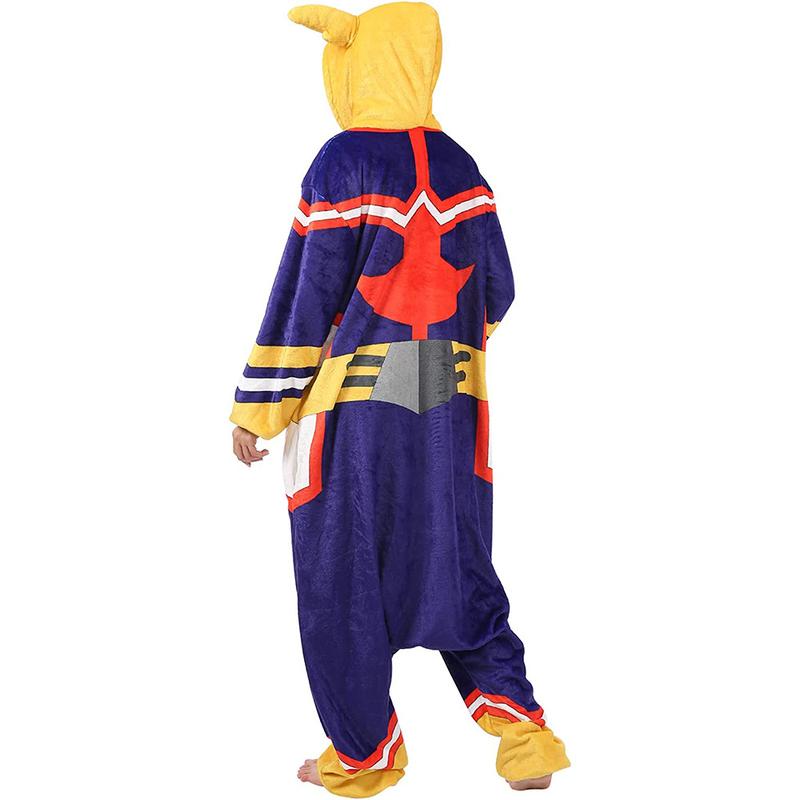 My Hero Academia cartoon cosplay pajamas; All Might bathrobe cosplay Halloween jumpsuit.