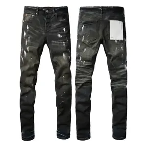 High Street Ripped Black American Jeans Paint Brand