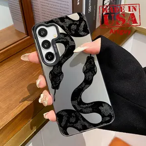 Textured Snake Case for Samsung S24 ULTRA PLUS S25 S23 S22 Plus Ultra Shockproof Drop Protection Durable PC Smartphone Cover