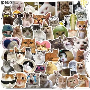 50 PCS Cat Sticker, Waterproof Self Adhesive Decor Sticker, Funny Sticker for Car, Laptop, Water Bottle, Tool Box, Outdoor Use, Car Stickers