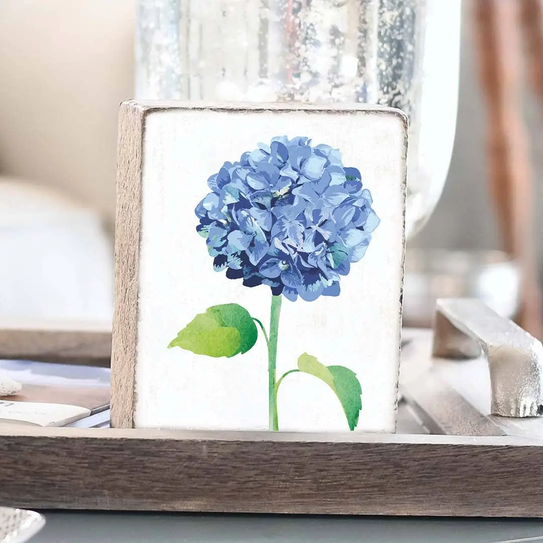 Hydrangea Flower Block Sign