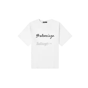 Balenciaga Script Logo White T-shirt