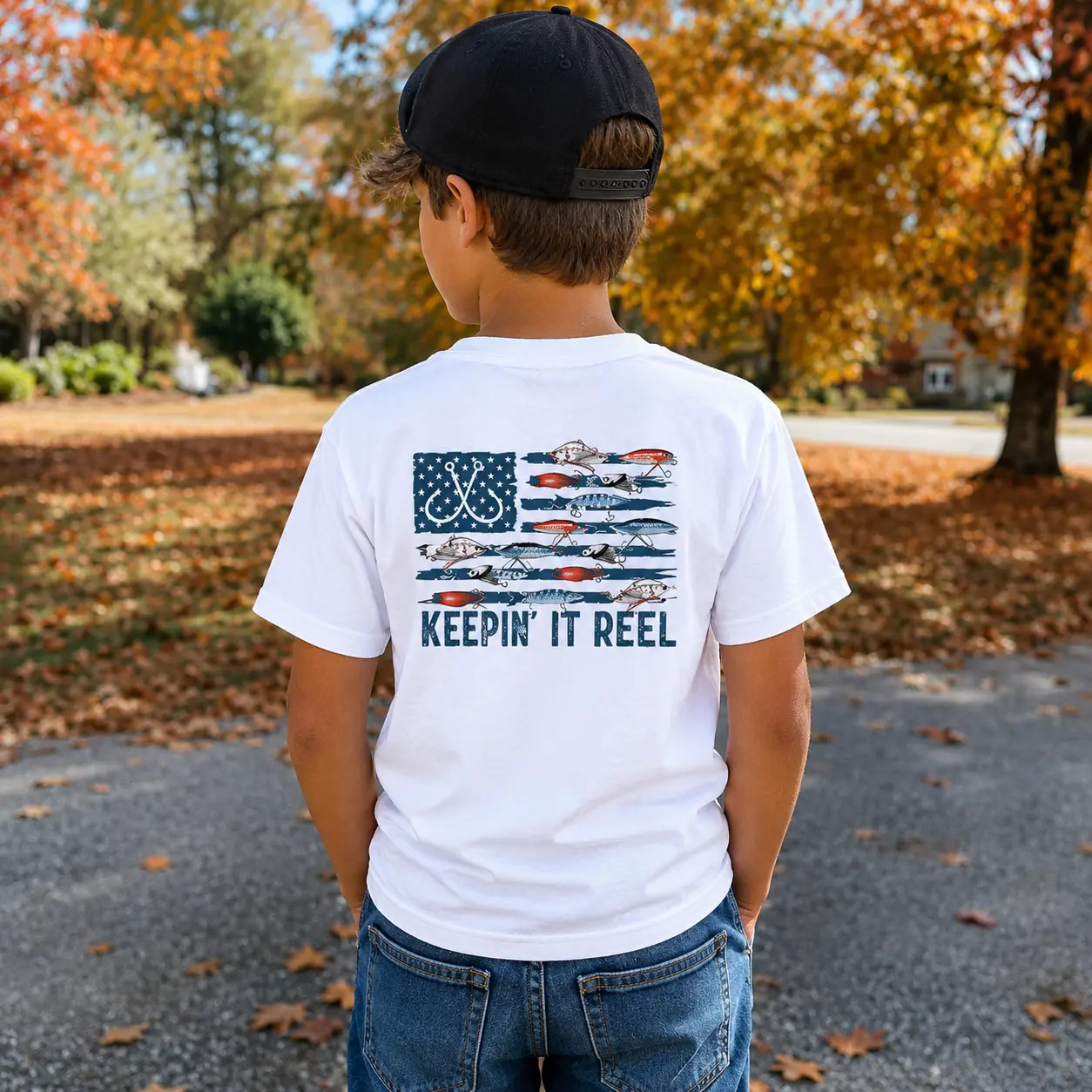 Youth & Adult Wholesale Keepin' It Reel Fishing Tee, Family Gift for Son, Casual Youth Clothing, Cotton  Soft Graphic USA-Made & Printed Apparel