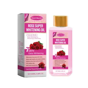WEST MONTH Rose Super Brightening Body Oil Vitamin C Jojoba Seed Oil Nourishing Even Skin Tone Hydrating Moisturizing Body Care Oil