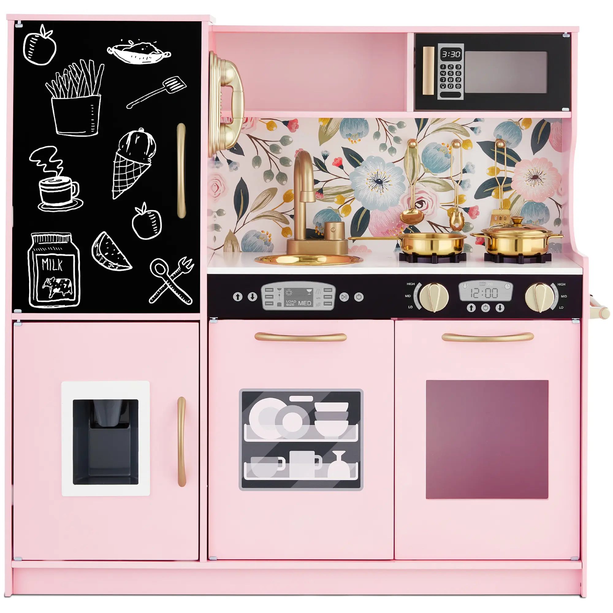 Best Choice Products Pretend Play Kitchen Wooden Toy Set for Kids w/ Telephone, Utensils, Oven, Microwave Best Choice Products Pretend Play Kitchen Wooden Toy Set for Kids w/ Telephone, Utensils, Oven, Microwave