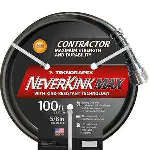 5/8-in x 100-ft Contractor -Duty Kink Free Vinyl Black Coiled Hose
